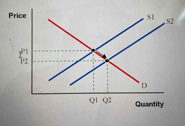 Effect of a supply shift on market price